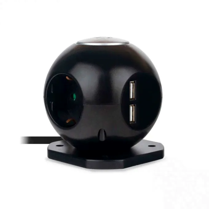 Сетевой фильтр ROMBICA NEO Spherum 3 розетки, 1.5 м Black () PSE-005-0