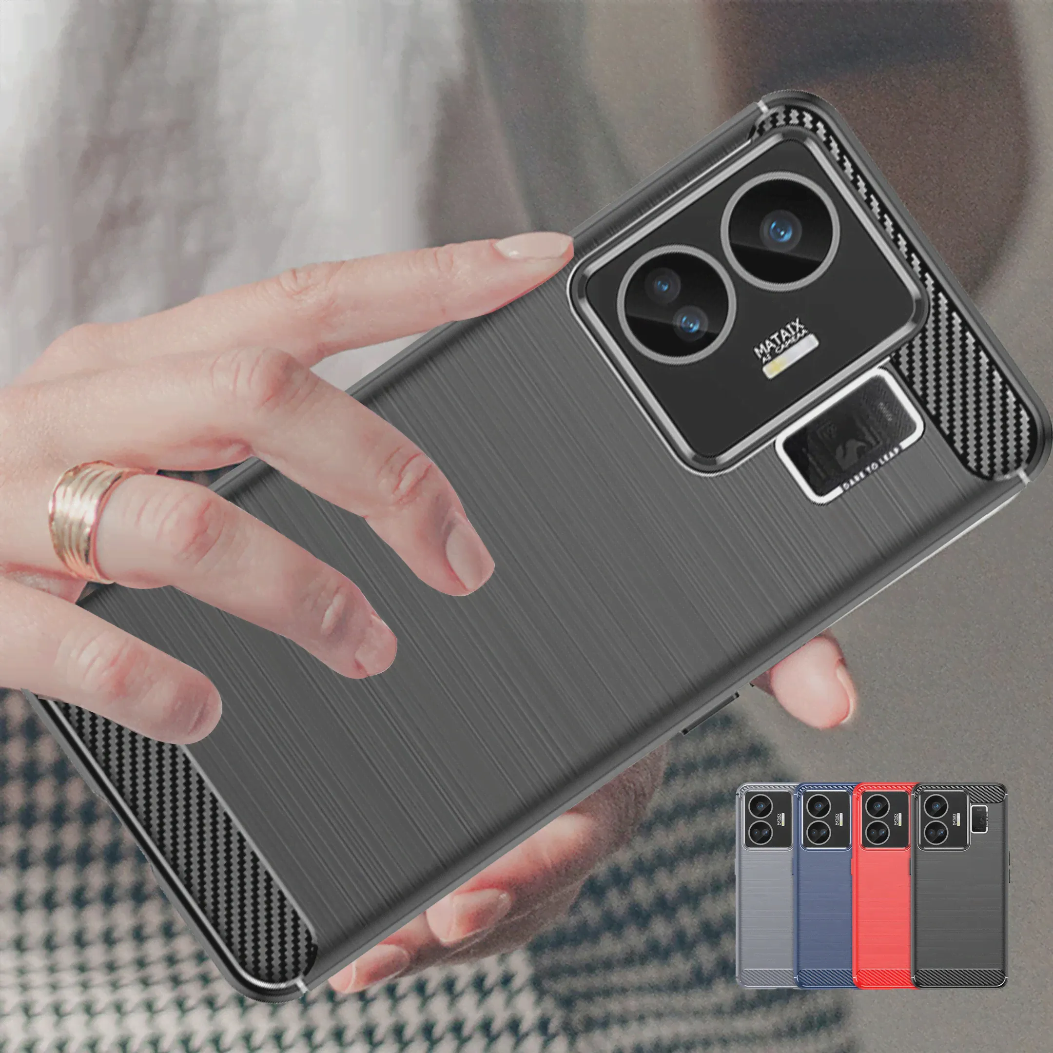 Для чехла OPPO Realme GT Neo 5 Чехол Для Realme GT Neo 5 Coque Задний Бампер Противоударный Силиконовый чехол из ТПУ Realme GT Neo 5 Fundas