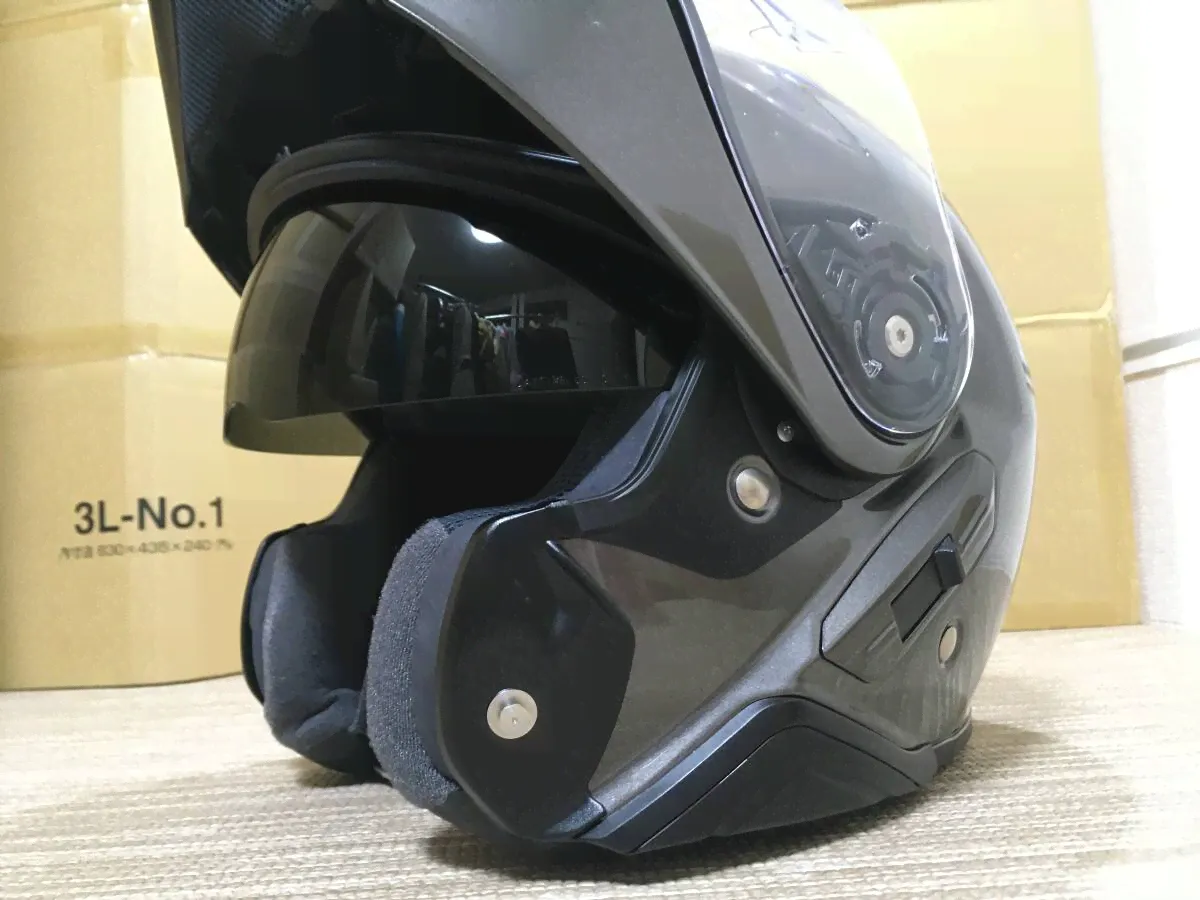 SHOEI NEO TEC2 ガンメタ Mサイズ インナーバイザー装備 システムヘルメット-0