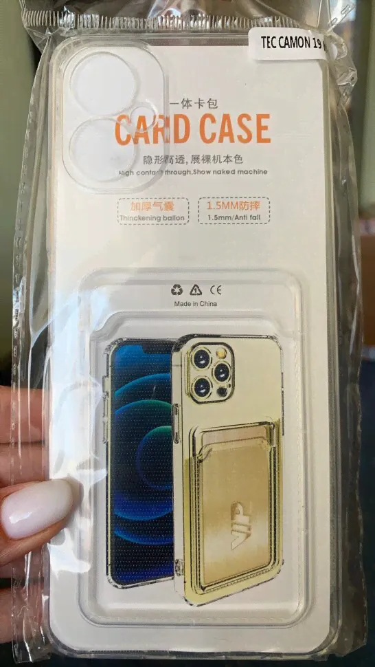 Накладка прозрачная с визитницей Tecno Camon 19 NEO (2022)