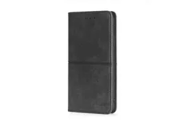 Чехол-книжка MyPads для Realme GT Neo 3 / Реалми GT Нео 3 воловья кожа (черный)