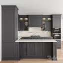 Kitchen Neo Classic Gray and White - Set 37 - Кухни - 3D модель