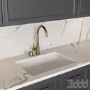 Kitchen Neo Classic Gray and White - Set 37 - Кухни - 3D модель