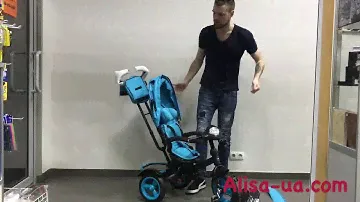 Детский трехколёсный велосипед Neo 4 air фара поворотное сидение