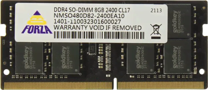 Оперативная память для ноутбуков Neo Forza <NMSO480D82-2400EA10> DDR4 SODIMM 8Gb <PC4-19200> CL17 (for NoteBook)-3